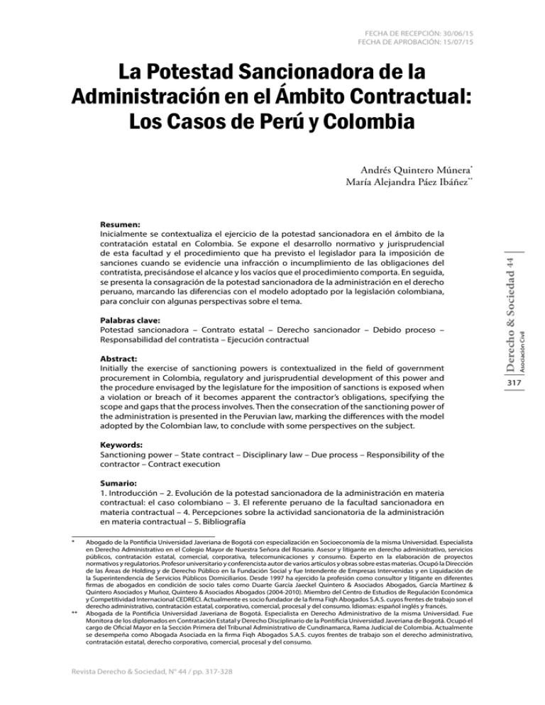 La Potestad Sancionadora De La Administración En El ámbito