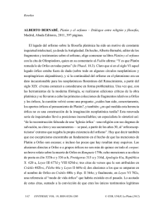 ALBERTO BERNABÉ, Platón y el orfismo – Diálogos entre religión y