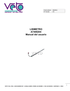 LISIMETRO A7400204 Manual del usuario