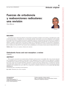 Fuerzas de ortodoncia y reabsorciones radiculares