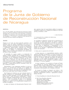 Documento : Programa de la Junta de Gobierno de Reconstrucción