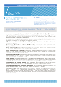 vacunas en pacientes con infección por hiv