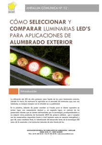 cómo seleccionar y comparar luminarias led`s para