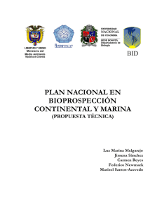 plan nacional en bioprospección continental y marina