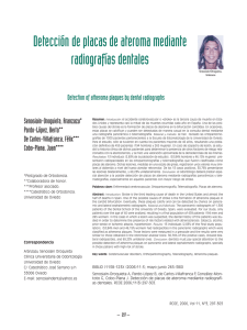 Detección de placas de ateroma mediante radiografías dentales