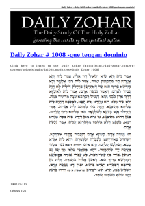 Daily Zohar # 1008 -que tengan dominio