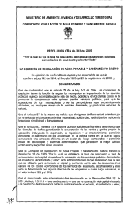 res 312 de 2005 por la cual se fija la tabla de descuento aplicable a