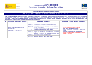 Área profesional: Actividades y técnicas gráficas artísticas