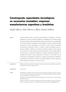 Construyendo capacidades tecnológicas en escenarios inestables