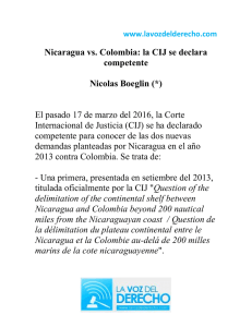 Nicaragua vs. Colombia: la CIJ se declara competente Nicolas