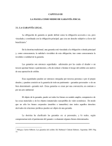 CAPITULO III LA FIANZA COMO MEDIO DE GARANTÍA FISCAL 3.1