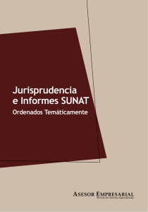 Jurisprudencia e Informes SUNAT Ordenados Temáticamente