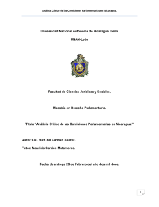 Análisis Crítico de las Comisiones Parlamentarias en Nicaragua.