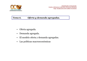 Oferta agregada. • Demanda agregada. • El modelo oferta y