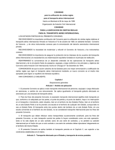 CONVENIO para la unificación de ciertas reglas para el transporte