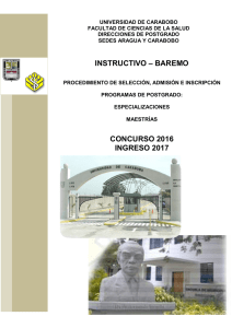 Descargar Baremo - Universidad de Carabobo