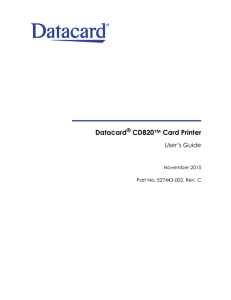 CD820 Card Printer User`s Guide