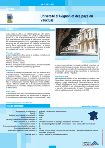 Université d`Avignon et des pays du Vaucluse