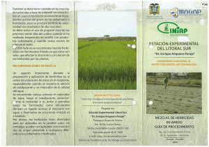 Mezcla de herbicidas en arroz. Guía de procedimientos