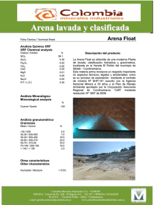 Arena lavada y clasificada - Colombia minerales industriales