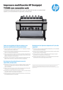 Impresora multifunción HP Designjet T3500 con conexión web