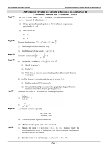 Actividades variadas de Cálculo Diferencial en exámenes BI