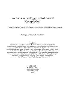 Frontiers in Ecology Evolution and Complexity