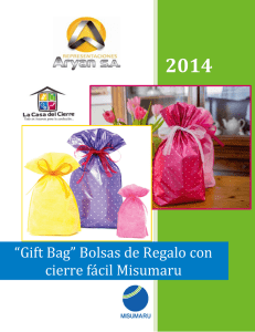 “Gift Bag” Bolsas de Regalo con cierre fácil Misumaru
