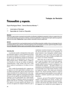 Psicoanálisis y urgencia. - Investigaciones Medicoquirúrgicas