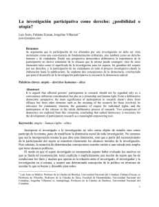 La investigación participativa como derecho: ¿posibilidad o utopía