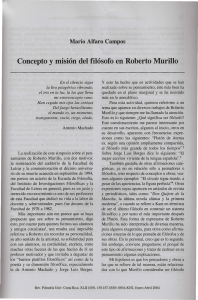 Concepto y misión del filósofo en Roberto Murillo