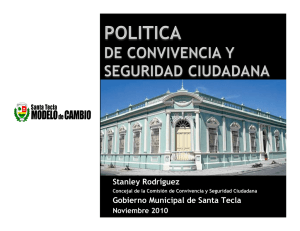 POLITICA DE CONVIVENCIA Y SEGURIDAD CIUDADANA