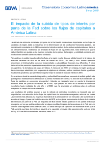 El impacto de la subida de tipos de interés por parte de la Fed sobre