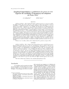 Amplitud depredadora y preferencia de presa en tres especies de