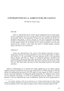 Contrapuntos en la agricultura de Galicia