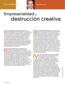 Empresarialidad y destrucción creativa