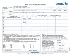Solicitud de asignación familiar