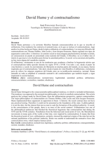 David Hume y el contractualismo - Revistas Científicas Complutenses