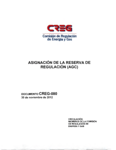 AGC - CREG Comisión de Regulación de Energía y Gas