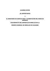 draft standard agreement between depositors and the