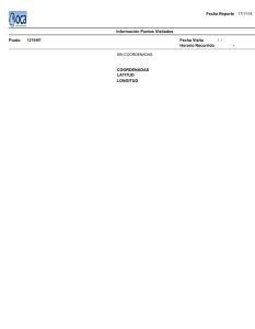 Informaci&oacute;n Puntos Visitados Punto Fecha Reporte