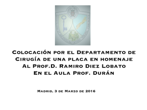 Acto de Reconocimiento al profesor Ramiro Díez Lobato