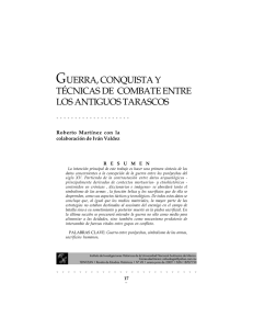 UERRA, CONQUISTA Y T&Eacute;CNICAS DE COMBATE ENTRE LOS