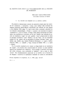 el dativo con svm y la vulgarización de la noción de posesión