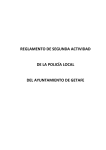 reglamento de segunda actividad de la policía local del