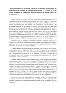 Texto consolidado de la Circular 2/2014, de 31 de enero