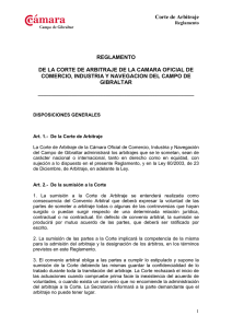 Reglamento de la Corte de Arbitraje