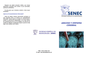 absceso y empiema cerebral - Sociedad Española de Neurocirugia