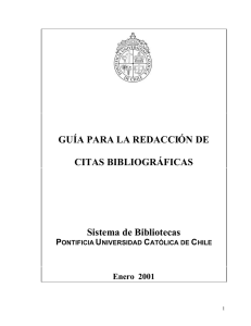 GUÍA PARA LA REDACCIÓN DE CITAS BIBLIOGRÁFICAS Sistema