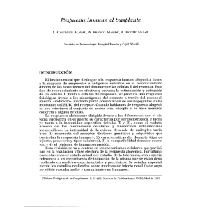 Respuesta inmune al trasplante - Revistas Científicas Complutenses